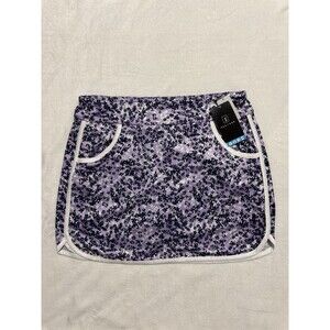PGA Tour Womens Athletic Skort XL Purple Blue Floral Abstract Athleisure Driflux